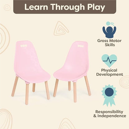 B. toys Pink B. Spaces Chairs Set