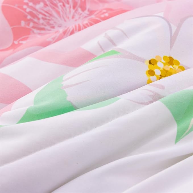 NTBED Unicorn Full Comforter Set with Sheets,5 Pieces Kids Bedding Sets for Girls, Lightweight Microfiber Star Floral Bed in a Bag, Rainbow