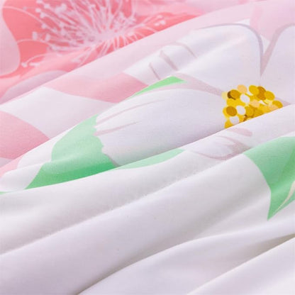 NTBED Unicorn Full Comforter Set with Sheets,5 Pieces Kids Bedding Sets for Girls, Lightweight Microfiber Star Floral Bed in a Bag, Rainbow