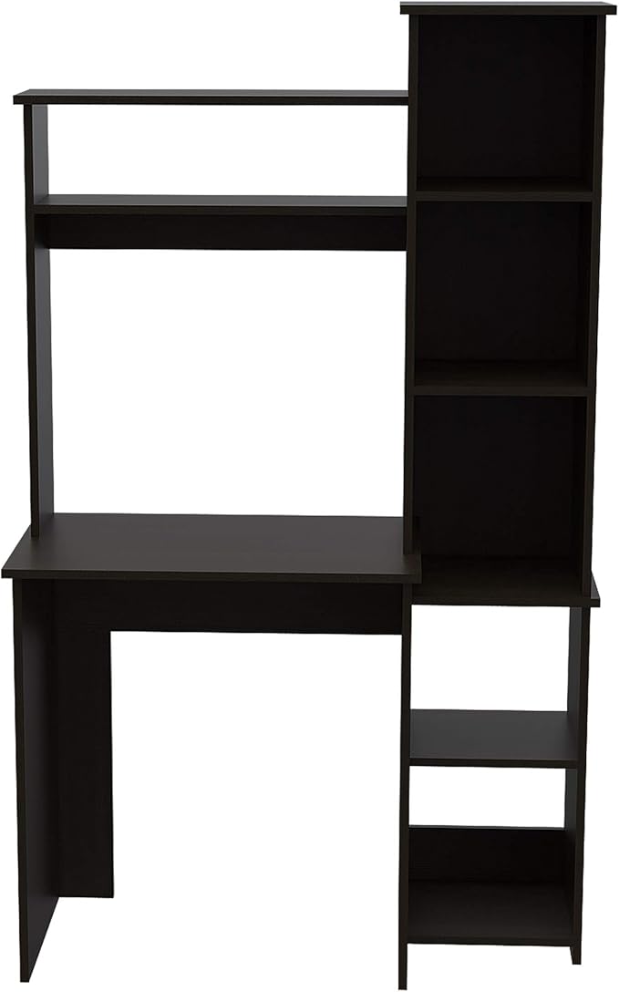 NicBex Laik-DW-00075-DX Desks, 38.7" W x 17.8" D x 63.9" H, Black