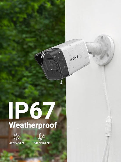 ANNKE C500-5MP Outdoor PoE Security IP Camera with Mic/Audio, 2.8mm Lens (116° FOV), 100 ft Night Vision, IP67 Waterproof, Smart Motion Alerts, RTSP, Surveillance Bullet Cam with SD Card Slot