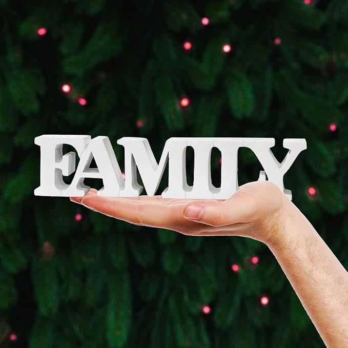 Family – White, Aesthetic Table Decor for Home or Office, Desk or Shelf. Quirky Room Decoration showpiece, Ideal for Birthday Gift, Corporate Gift, and Inspiring Wall Decor