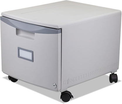 Storex 61263U01C File Cabinet, 1-Pack, Grey/Dark Grey