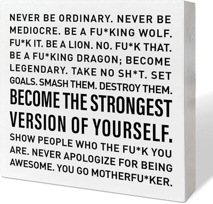 Home Office Desk Wooden Box Sign Decor, The Best Things in Life Are The People We Love, Inspirational Quotes Desk Decor Motivational Desk Decorations for Women Men Office Lady Boss Entrepreneur Gifts