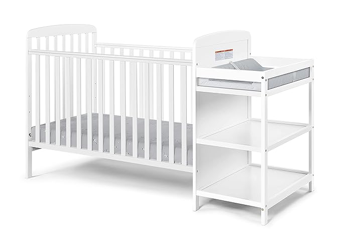 Suite Bebe Ramsey 3 in 1 Convertible Crib and Changer in White