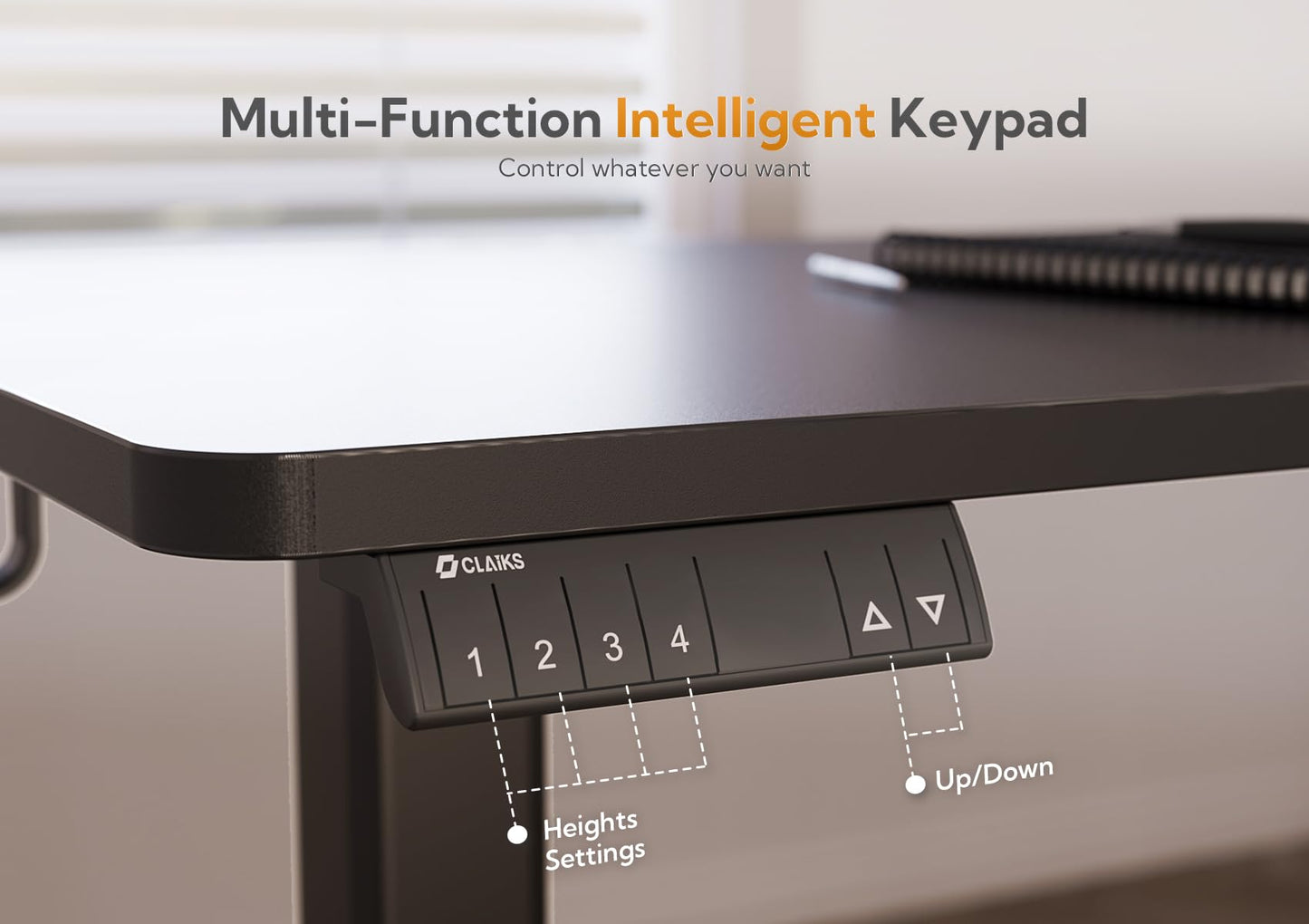 Claiks L Shaped Standing Desk Adjustable Height, Dual Motor Electric Corner Standing Desk, 63x55 inch Sit Stand up Desk with Splice Board, White
