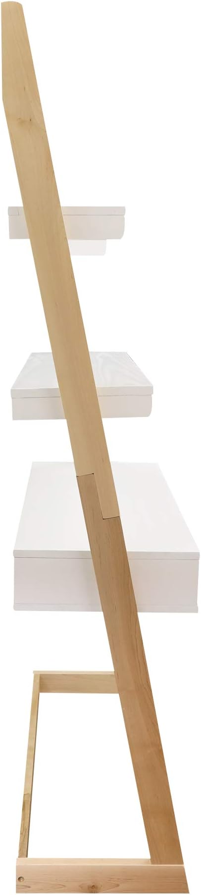 American Trails Freestanding Ladder Desk With Drawer, Natural Maple/White