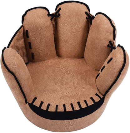 Fireflowery Kid Baseball Chair, Toddler Chair with Baseball Glove Design, Baseball Bean Bag Chair for Playroom, Gift for 3-5 Years Boys and Girls, 23.5” x 19.5” x 17.5
