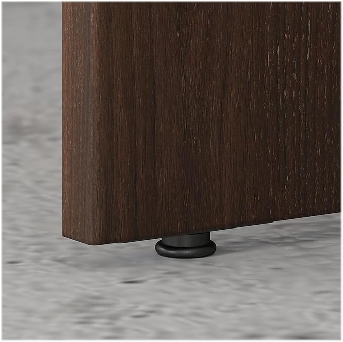 Bush Business Furniture Studio C 72-inch W Bow Front Computer Desk, Black Walnut (SCD172BW)
