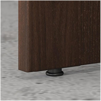 Bush Business Furniture Studio C 72-inch W Bow Front Computer Desk, Black Walnut (SCD172BW)