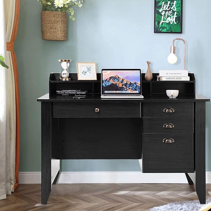 Computer Desk, Default, Black