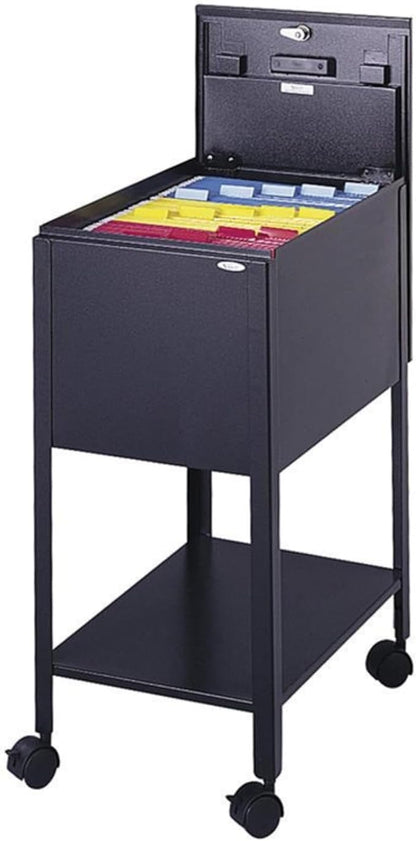 Safco Products 5361BL Standard Mobile Tub File with Lock, Letter Size, Black