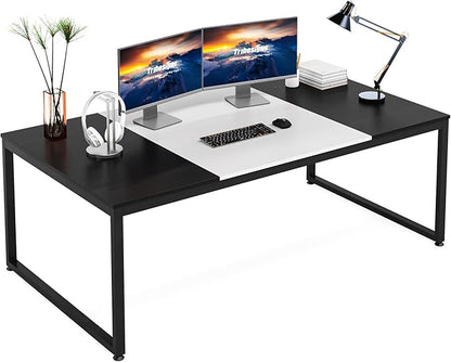 70.8 Inch Executive Desk, Large Computer Office Desk, Modern Simple Business Study Writing Table for Home Office