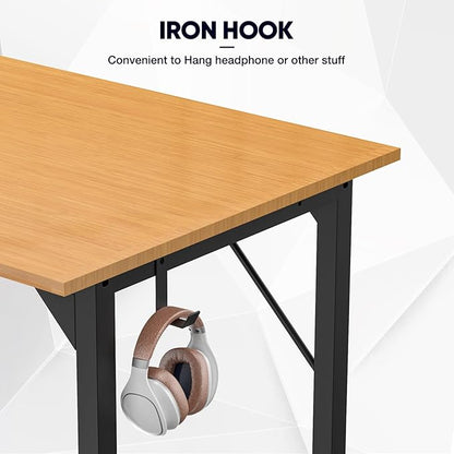 DUMOS 32 Inch Office Small Computer Desk Modern Simple Style Writing Study Work Table for Home Bedroom - Wood