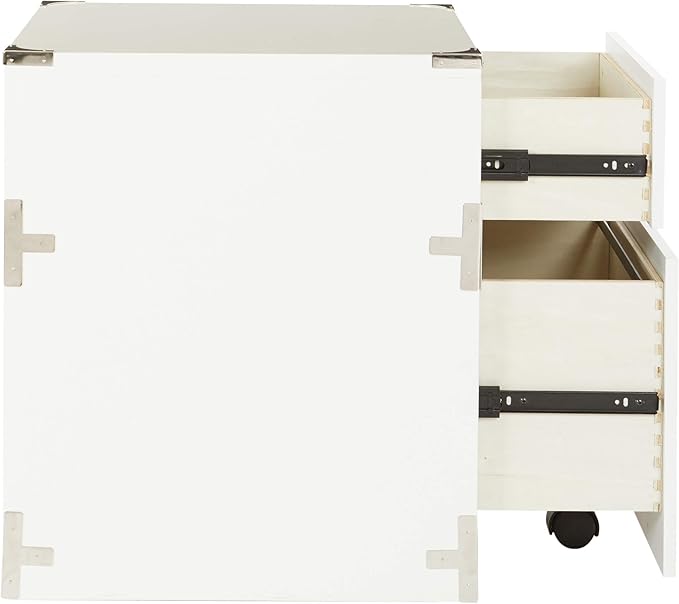 OSP Home Furnishings Wellington 2-Drawer File Cabinet, White