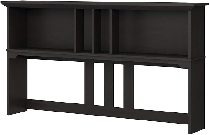 Bush Furniture Salinas Hutch, Desk Attachment with Shelf Storage for Home Office, 60W, Vintage Black