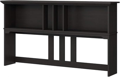Bush Furniture Salinas Hutch, Desk Attachment with Shelf Storage for Home Office, 60W, Vintage Black
