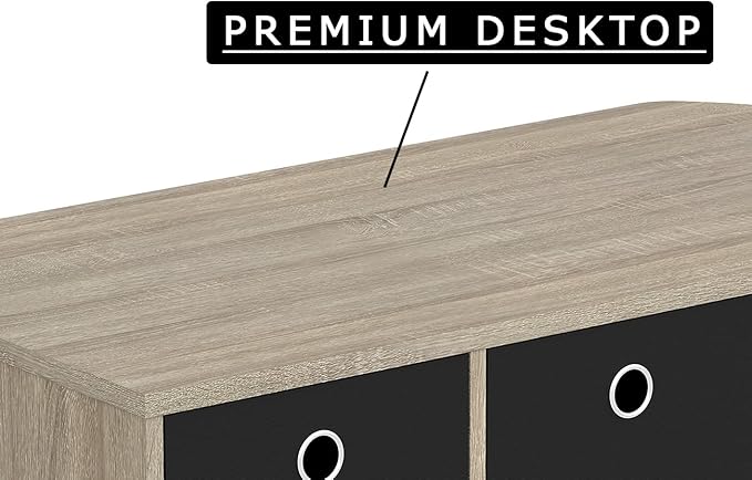Safdie Small Computer Space-Saver Writing 2 Storage Drawers-Sturdy Study, Work Table-Compact Home, Living, Dorm Room,Bedroom, Office Modern Student, Gamer Desk, One Size, Dark Taupe