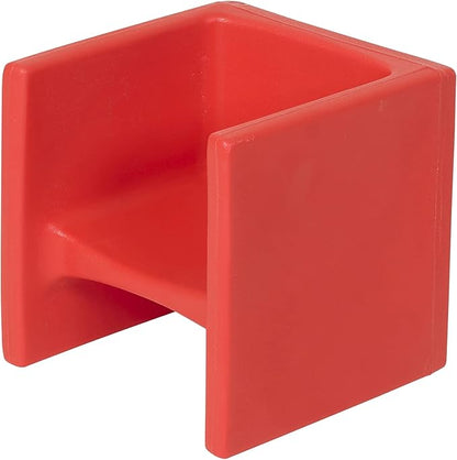 Children's Factory 3-in-1 Cube Chair for Kids, Flexible Seating Classroom Furniture, 1-Pack, Red