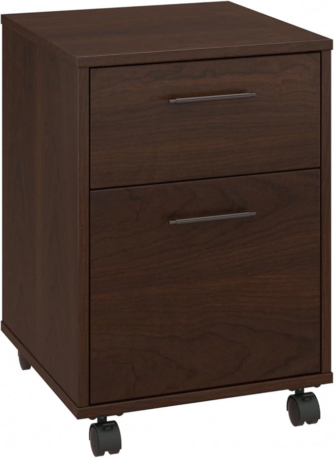 Bush Furniture Key West 2 Drawer Mobile File Cabinet, Bing Cherry (KWF116BC-03)