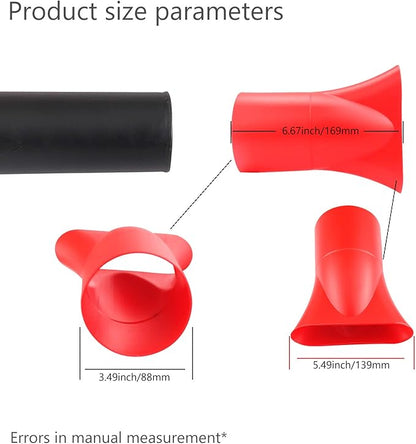 Leaf Blower Flat Nozzle for Milwaukee M18 2724-20 2724-21 Fuel Leaf Blower, Quick Drying Cleaning Other uses, Designed Positioning Ring Inside The Nozzle The Easier Installation (Red)