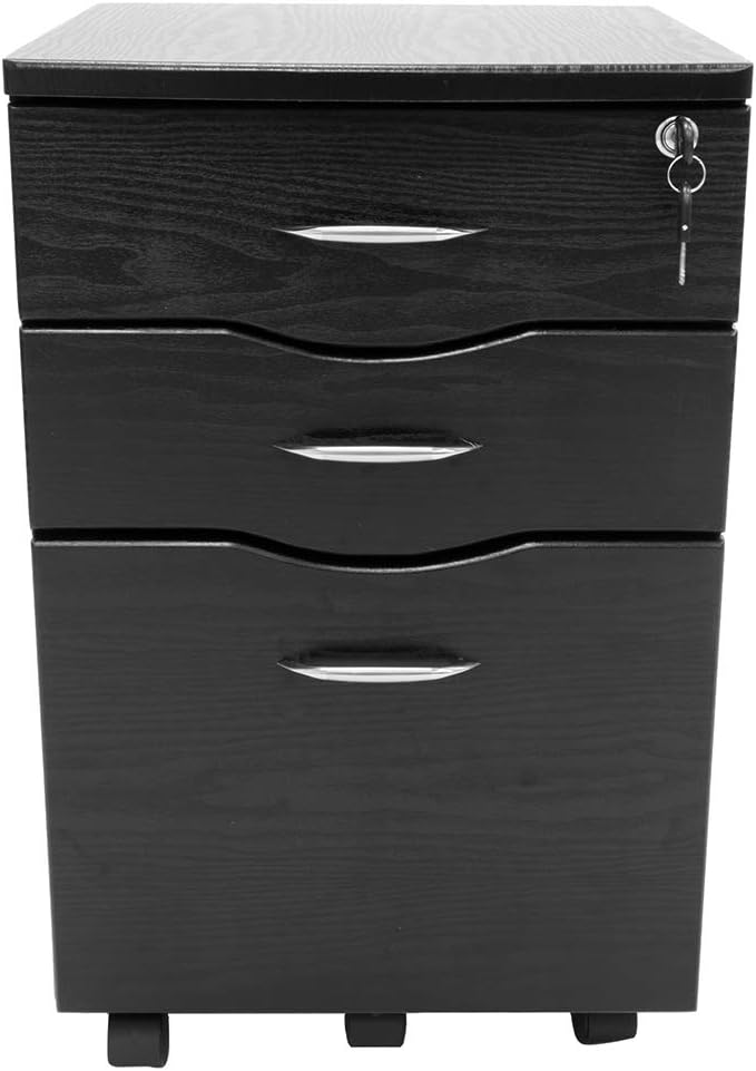 Techni Mobili Rolling Storage and File Cabinet, Espresso