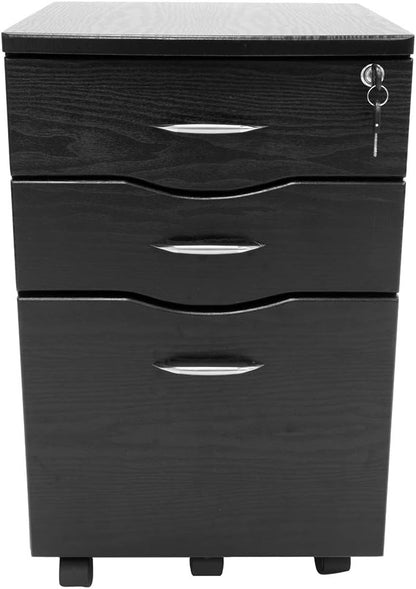 Techni Mobili Rolling Storage and File Cabinet, Espresso