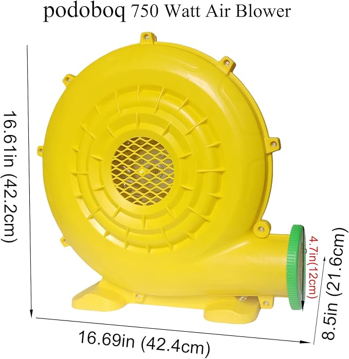 Inflatable Bounce House Blower, Air Blower for Inflatable Castle and Jump Slides, Portable and Powerful Fan Pump Commercial Inflatable Blower, Blower for Bounce House