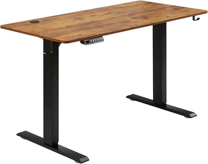 VEVOR Height Adjustable Desk, 55.1 x 23.6 in, 3-Key Modes Electric Standing Desk,Whole Piece Desk Board, Sturdy Dual Metal Frame, Max. Bearing 180 LBS Computer Sit Stand up Desk, for Home and Office
