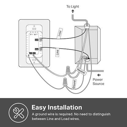 Kasa Smart Dimmer Switch HS220, Single Pole, Needs Neutral Wire, 2.4GHz Wi-Fi Light Switch Compatible with Alexa and Google Home, UL Certified, No Hub Required, Black