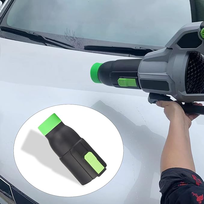 Car Drying Nozzle for EGO Leaf Blower, for Replace Blower 530, 575, 580,615, 650, 765, Bare Car Drying (8" Long) & Green Protective Silicone Band