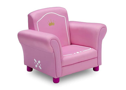 Delta Children Princess Crown Kids Upholstered Chair, Pink
