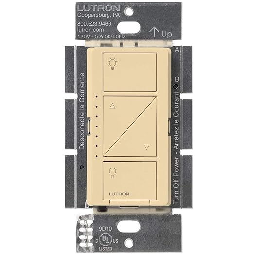 Lutron Caseta Original Smart Dimmer Switch (Lutron Smart Hub Required), for LED Lights, 150 Watt, Single-Pole/3-Way, No Neutral Required, PD-6WCL-IV 6-PACK, Ivory, 6 Pack