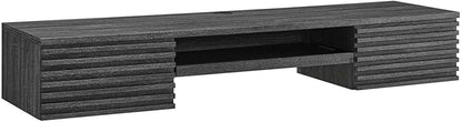 Modway Render Mid-Century Modern, Wall Mount Office Desk, Charcoal