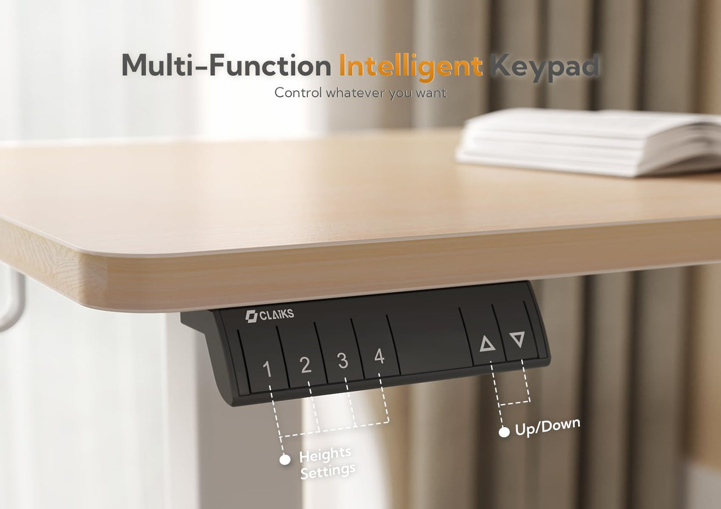 Claiks L Shaped Standing Desk Adjustable Height, Dual Motor Electric Corner Standing Desk, 63x55 inch Sit Stand up Desk with Splice Board, White