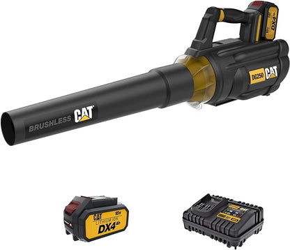 Cat DG250 18V Brushless 450 CFM 100 MPH Leaf Blower Cordless with Battery and Charger, 2-Speed Blowers for Lawn Care, Lightweight Cordless Leaf Blower – Battery & Charger Included