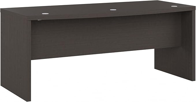 Bush Business Furniture Echo Bow Front Desk, 72W, Charcoal Maple