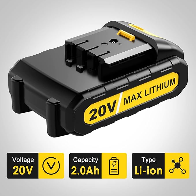 Somorei 1 Pack Battery 20V Cordless Leaf Blower, Replacement for Small Blower, Battery Only (Charger Not Included)