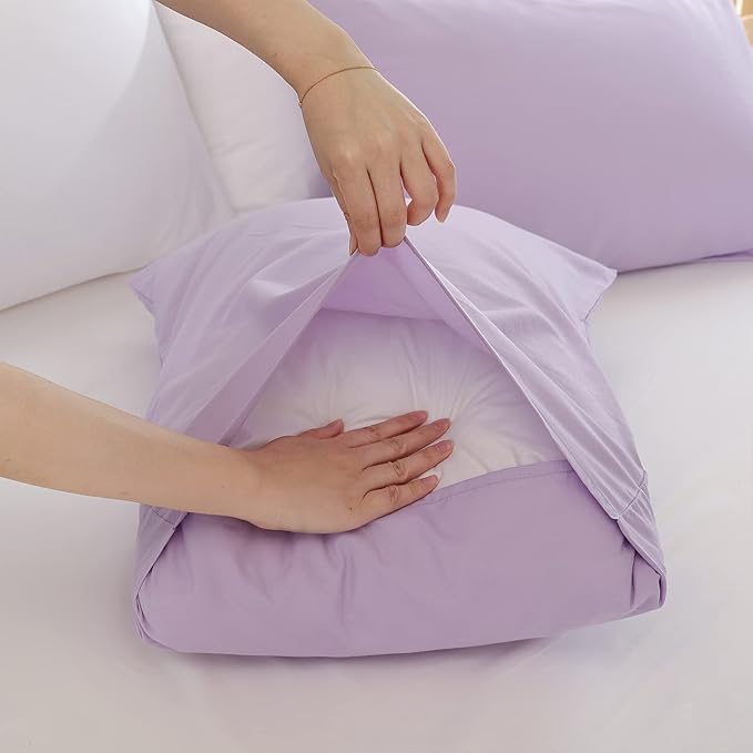 Lavender King Size Comforter Set 3 Piece Soft Microfiber Purple Comforters Set for Women and Girls Purple Lightweight Alternative Comforter for All Season (1 Comforter, 2 Pillowcases)