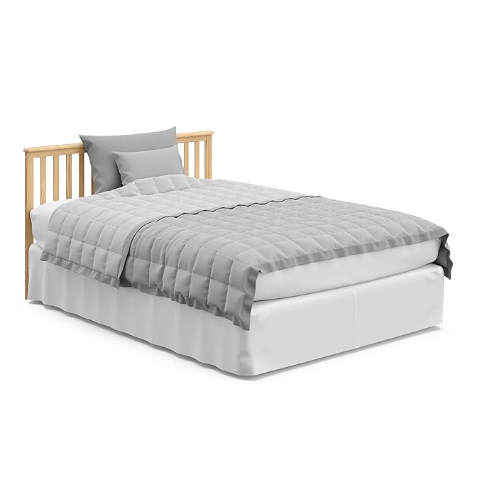 Storkcraft Hillcrest 4-in-1 Convertible Crib (Natural) - Converts to Daybed, Toddler Bed, and Full-Size Bed, Fits Standard Full-Size Crib Mattress, Adjustable Mattress Support Base