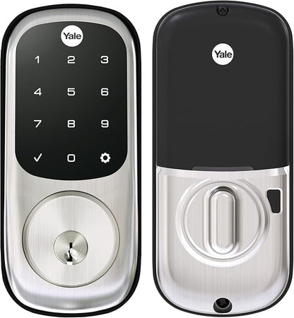 Yale Assure Deadbolt Lock with Touchscreen, Satin Nickel Digital Non-Connected Entry Door Lock with Electronic Keypad and Back-Up Key, ‎‎YRD226NR619