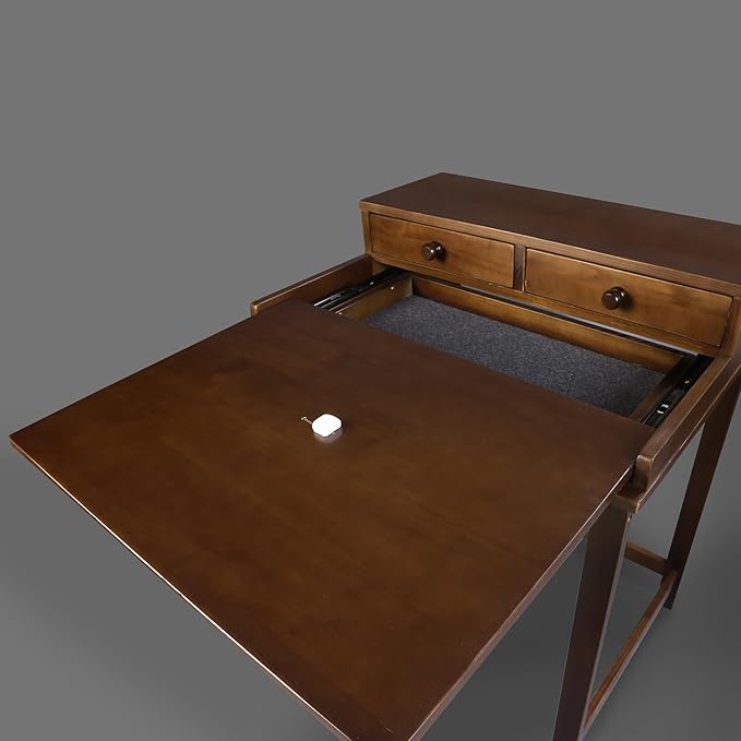 Casual Home Office Concealed Compartment Desk, Truffle Brown