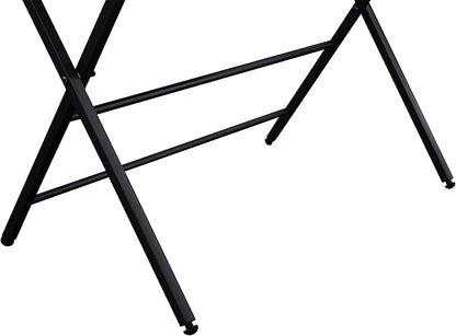 33" Foldable Computer, Space-Saving Compact Writing Desk, Folding Tray Mobile Workstation with Adjustable Levels Pads, Brown