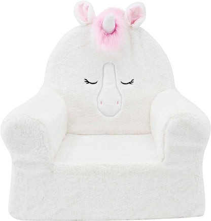Soft Landing Animal Adventure Ivory Sweet Seats | Premium Character Chair with Carrying Handle & Side Pockets Unicorn
