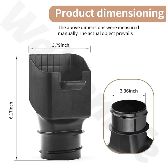 Blower Flat Nozzle Vacuum Tubes, Car Drying Nozzle Compatible with Toro Leaf Blower, Leaf Blower Flat Nozzle for 51619 51502 Leaf Collection Blower Bag