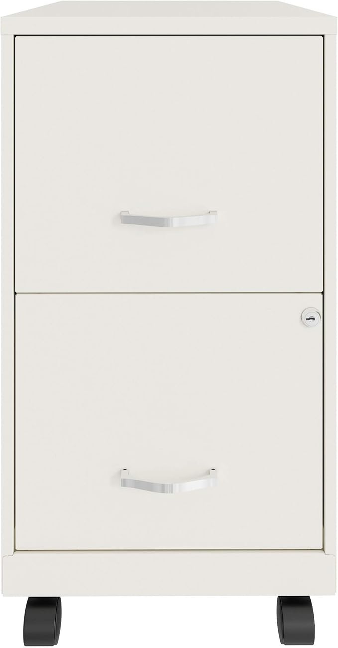 LYS SOHO File/File Mobile File Cabinet, White