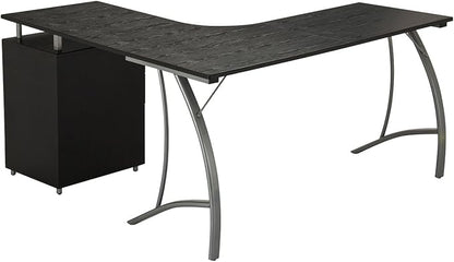 NicBex Laik-DW-00046-DX Desks, 59" W x 55" D x 30" H, Espresso