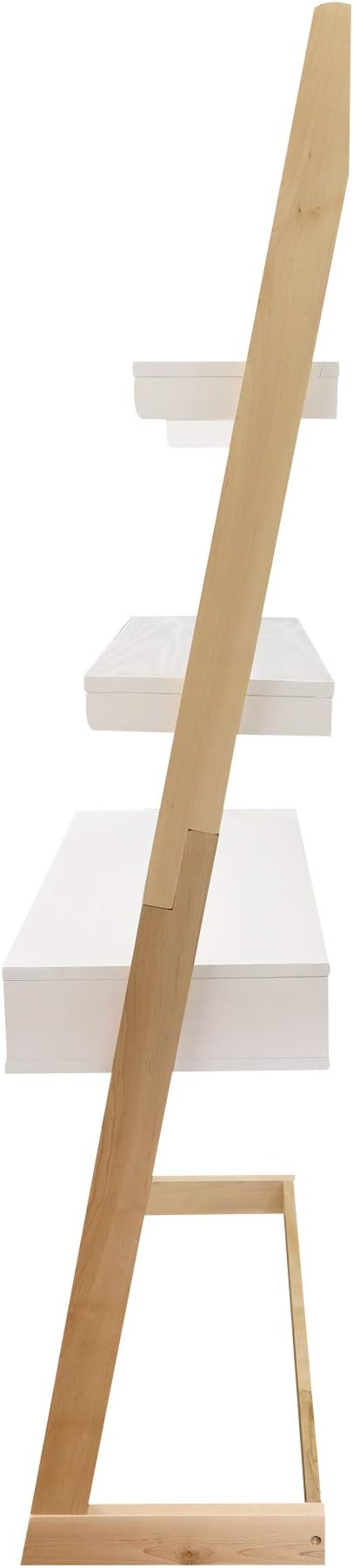 American Trails Freestanding Ladder Desk With Drawer, Natural Maple/White