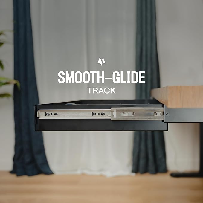 Under Desk Drawer For Desk, Standing Desk Drawer Attachment Under Desk Drawer Slide Out, Carbon Steel Office Drawers Under Desk Pull Out Undermount Drawer, Sliding Underdesk Drawer - 21.5*14*2.8 in