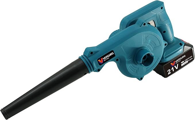 Electric Cordless Leaf Blower 21V, Leaf blower Dual Function Blowing and Vacuuming, with 2 x 4.0AH High Capacity Batteries, Leaf Blower Cordless Effortlessly Clears Blowers for Lawn Care